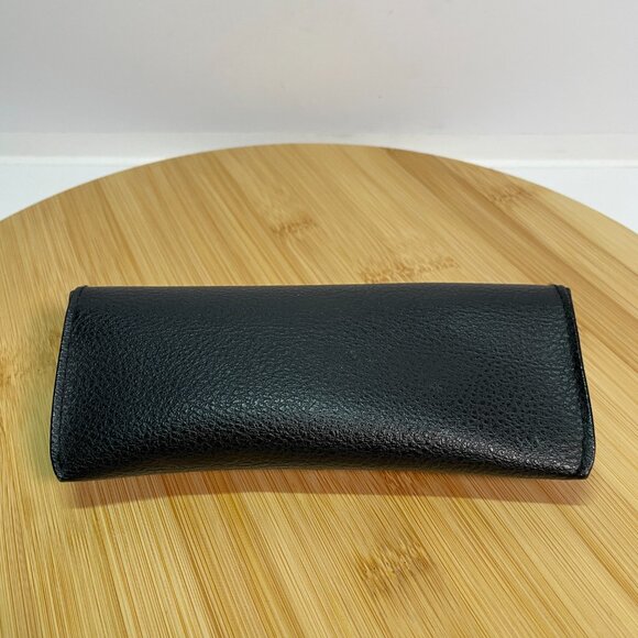 Ray Ban Black Pebble Grain Sunglasses Case Faux Leather Button Snap Down - Picture 4 of 6